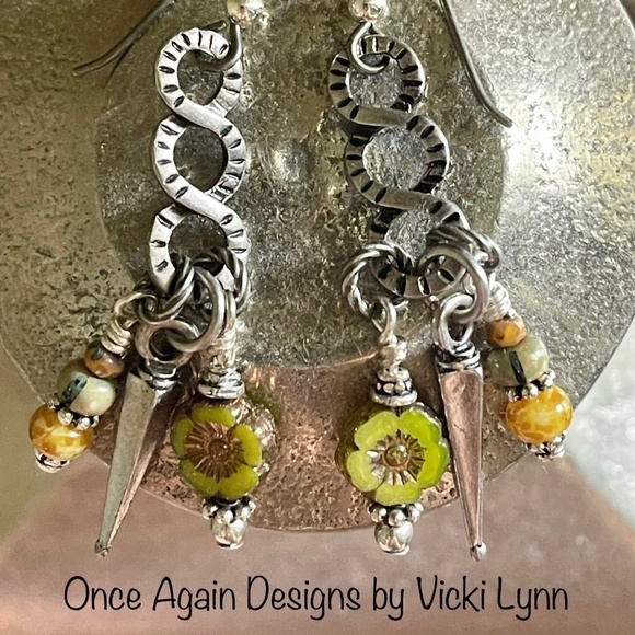 Hand Crafted Jewelry - “Infinite Summer” - Dangle Earrings